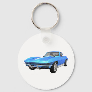 1967 Corvette Sports Car: Blue Finish: Schlüsselanhänger