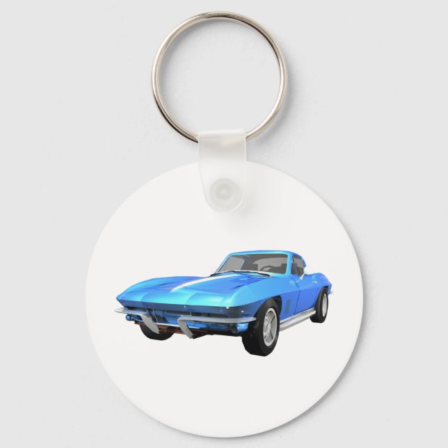 1967 Corvette Sports Car: Blue Finish: Schlüsselanhänger (Vorderseite)