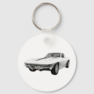 1967 Corvette Sports Car: White Finish: Schlüsselanhänger