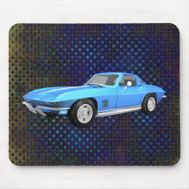1967 Corvette Sportwagen: Blauer Finish:Mousepad Mousepad (Vorne)