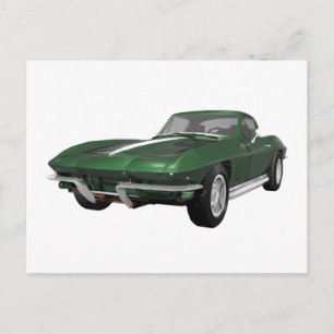 1967 Corvette Sportwagen: Green Finish: Postkarte