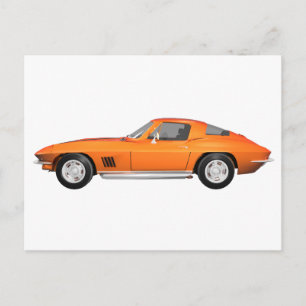 1967 Corvette Sportwagen: Orange Finish Postkarte