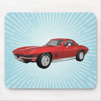 1967 Corvette: Sportwagen: Red Finish: Mousepad