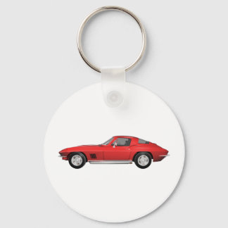 1967 Corvette: Sportwagen: Red Finish: Schlüsselanhänger