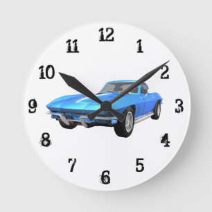1967 Corvette:Wall-Uhr Runde Wanduhr