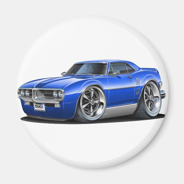 1967 Firebird Blue Car Magnet (Vorne)