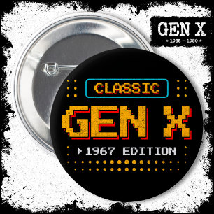 1967 Gen X Classic Retro Gamer Gaming Geburtstag Button