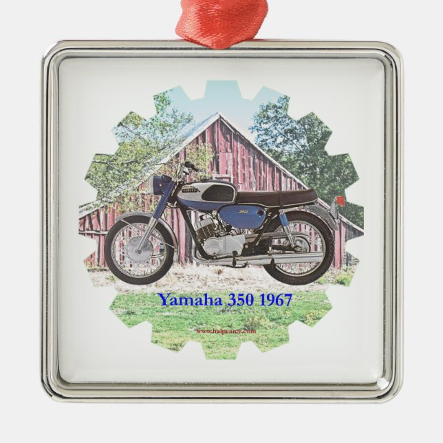 1967 Klassiker-Motorrad Yamaha Silbernes Ornament (Vorne)
