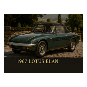 1967 Lotus Elan Klassischer britischer Sportwagen Poster