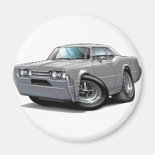 1967 Olds Cutlass Gray Car Magnet