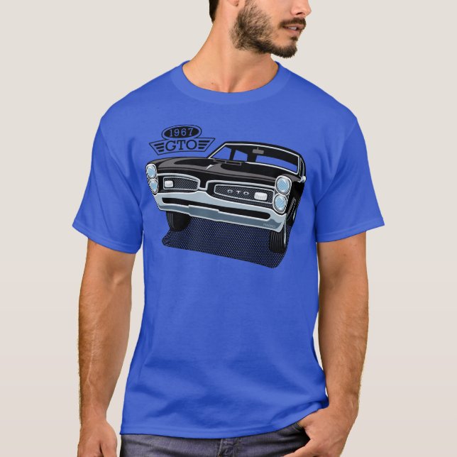 1967 Pontiac GTO Black T-Shirt (Vorderseite)