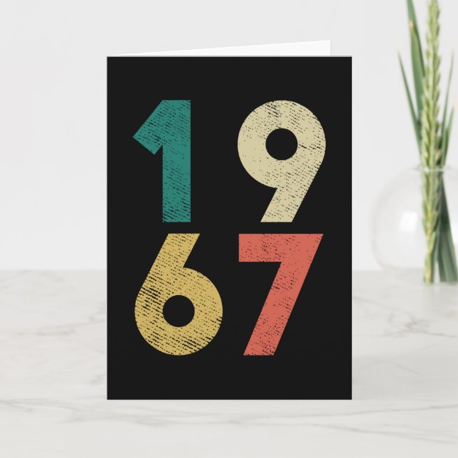1967 Vintage Birthday Retro Karte (Vorderseite)