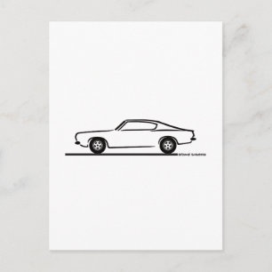 1968 1969 Plymouth Barracuda Postkarte