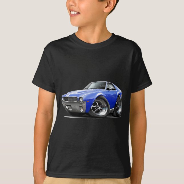 1968-69 AMX Blau-Weißes Auto T-Shirt (Vorderseite)