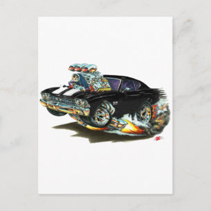 1968-69 Chevelle Black-White Car Postkarte