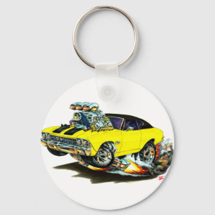 1968-69 Chevelle Yellow-Black Top Car Schlüsselanhänger