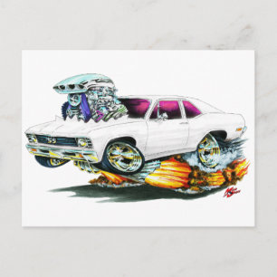 1968-70 Nova White Car Postkarte