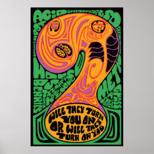 1968 Anti-Drogen-Propagandaplakat Werden sie sich Poster