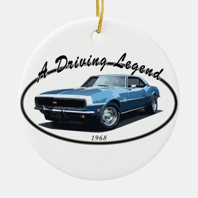 1968 CAMARO SS SCHWARZES KERAMIK ORNAMENT (Vorne)