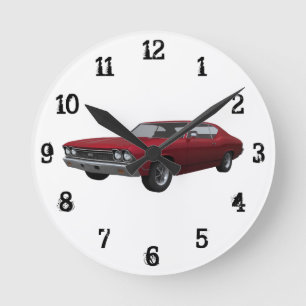 1968 Chevelle SS: Wall Clock Runde Wanduhr