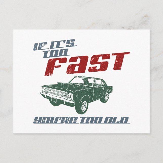 1968 Dodge Hurst Hemi Dart Postkarte (Vorderseite)