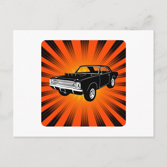 1968 Dodge Hurst Hemi Dart Postkarte (Vorderseite)