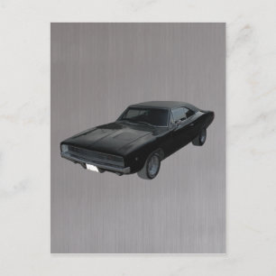 1968 Dodge-Ladegerät r/t mopargebürsteter Stahl Postkarte