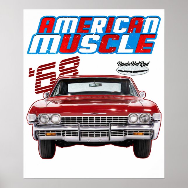 1968 Fastback,pony car,Hotrod,Drag Car,Oldtimer,cl Poster (Vorne)