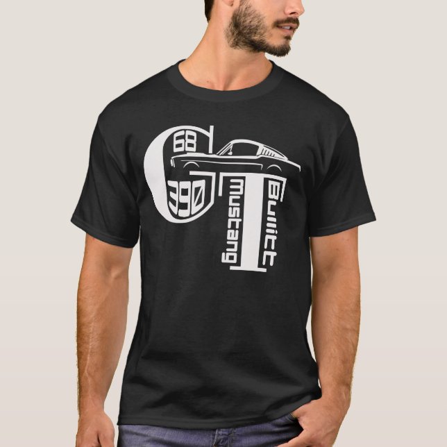  1968 Ford Mustang GT 390 T-Shirt (Vorderseite)