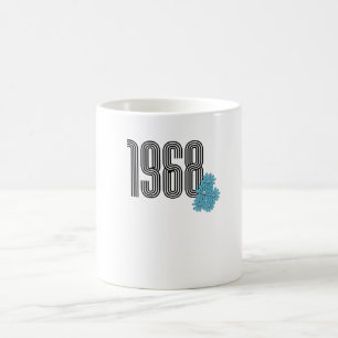 1968 Hippie Peace Sign Blume Power Aqua Kaffeetasse