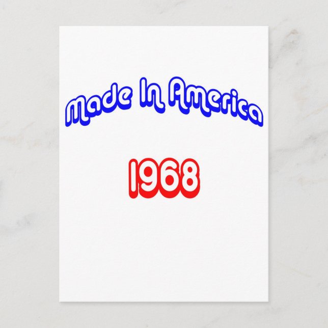 1968 in Amerika Postkarte (Vorderseite)