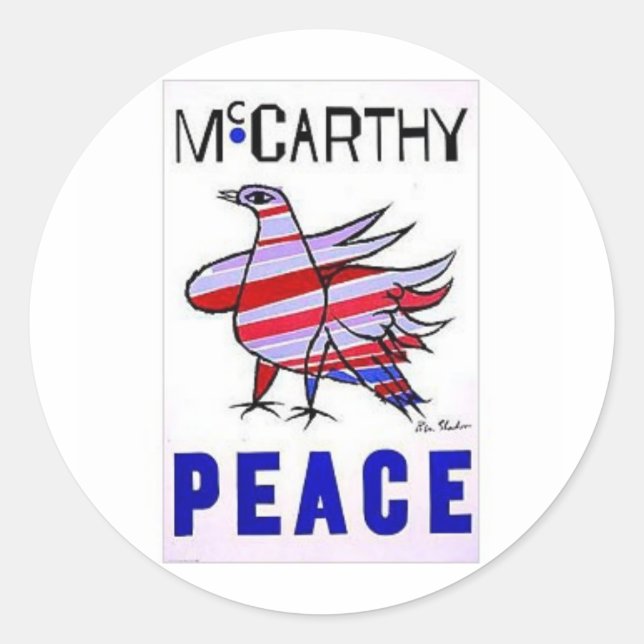 1968 Mccarthy Runder Aufkleber (Vorderseite)