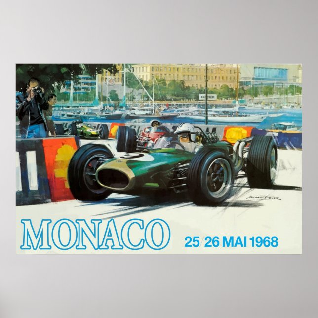 1968 Monaco Grand Prix Poster (Druck bis 60 Zoll!) (Vorne)