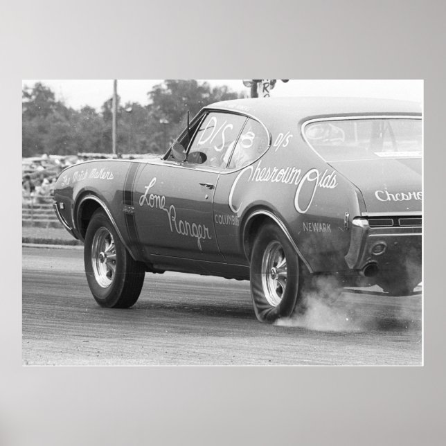1968 Olds 442 - Chesrown Olds - Vintage Drag Poster (Vorne)