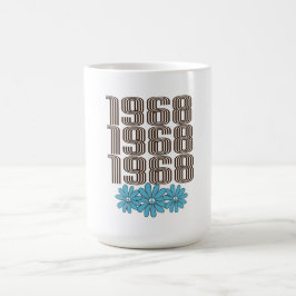 1968 Peace Sign Aqua Hippie Blume Power Verwandlungstasse