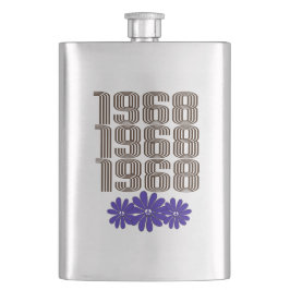 1968 Peace Sign Hippie Blume Power Lila Flachmann