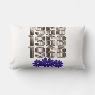 1968 Peace Sign Hippie Blume Power Lila Lendenkissen