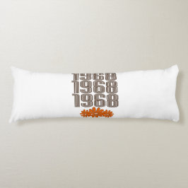 1968 Peace Sign Orange Hippy Blume Power Seitenschläferkissen