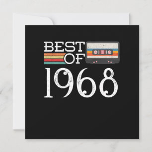 1968 Vintage 52 nd Birthday Anniversary Gift Einladung