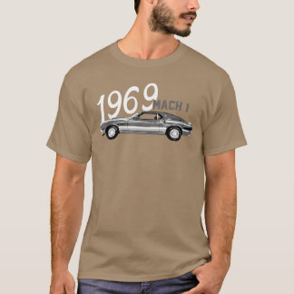 1969 69 Mach 1 Klassiker Vintage Oldtimer USA-Flag T-Shirt