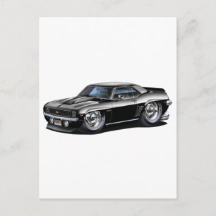 1969 Camaro Black Car Postkarte
