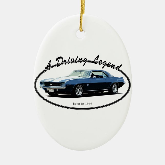 1969 CAMARO YENKO BLAU KERAMIK ORNAMENT (Vorne)