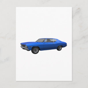 1969 Chevelle SS: Blue Finish Postkarte