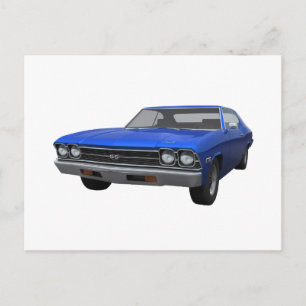 1969 Chevelle SS: Blue Finish Postkarte