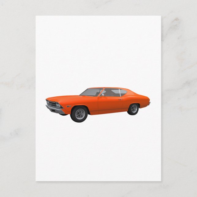 1969 Chevelle SS: Orange Finish Postkarte (Vorderseite)