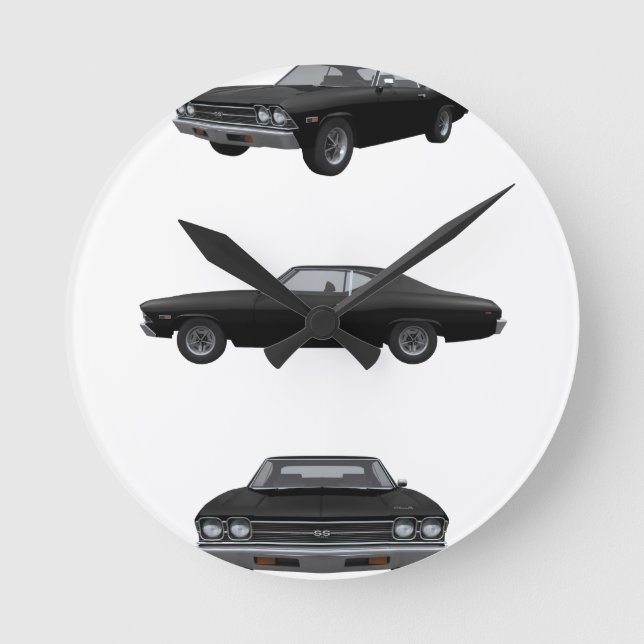 1969 Chevelle SS: Runde Wanduhr (Vorderseite)