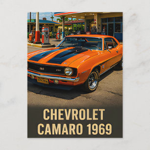 1969 Chevrolet Camaro Oldtimer Amerikanischer Musc Postkarte