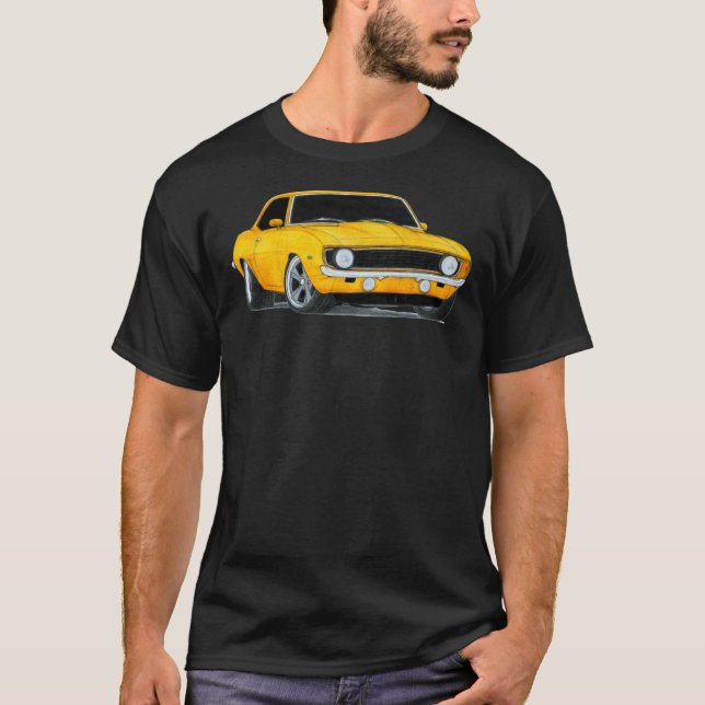 1969 Chevrolet Camaro SS Zeichnend   T-Shirt (Vorderseite)