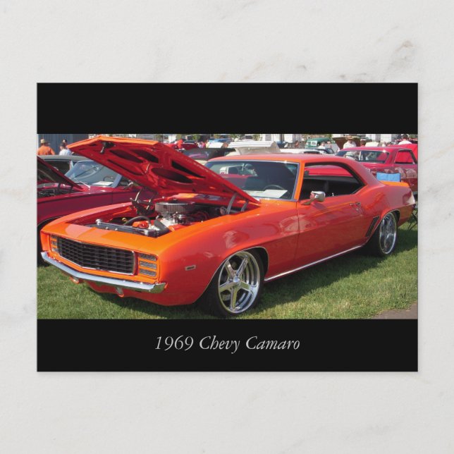 1969 Chevy Camaro Postkarte (Vorderseite)