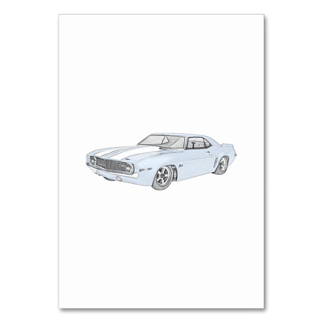 1969 Chevy Camaro Tischnummer (Vorderseite)